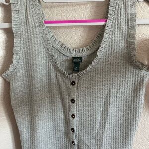 Gray Ruffle Tank Top Wild Fable XS